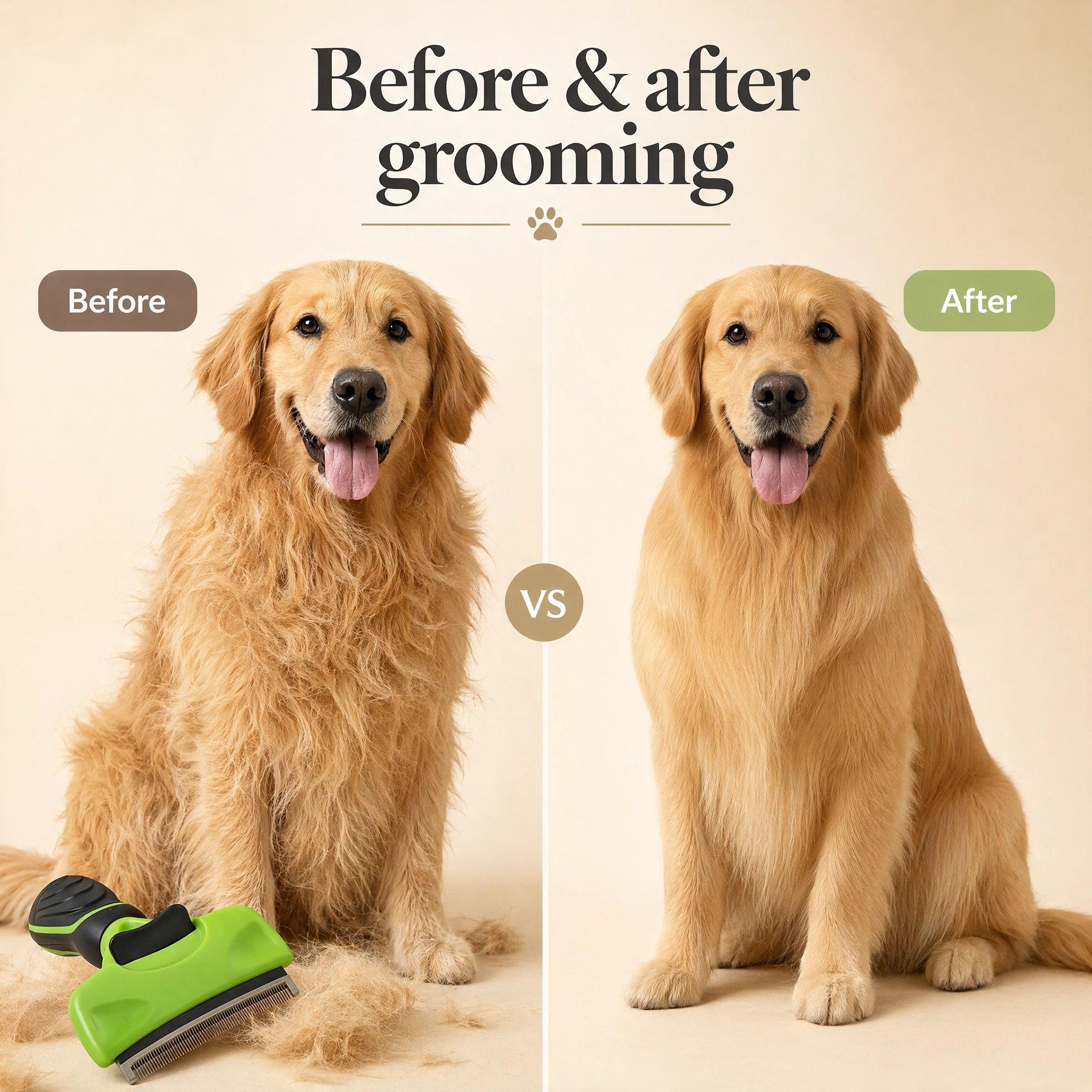 Patoune deshedding brush close-up