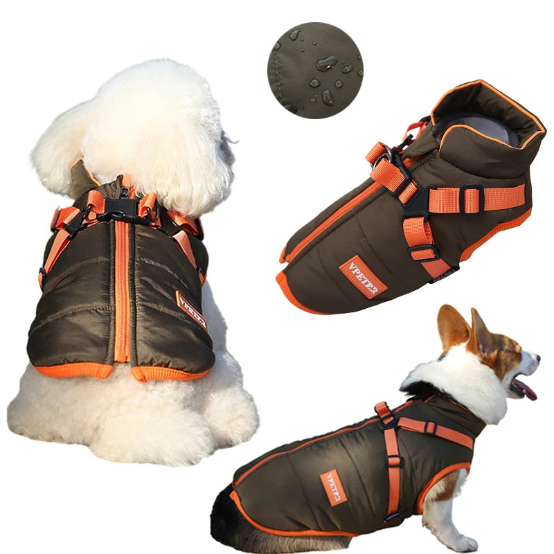 MANTEAU CHAUD IMPERMEABLE POUR CHIENS